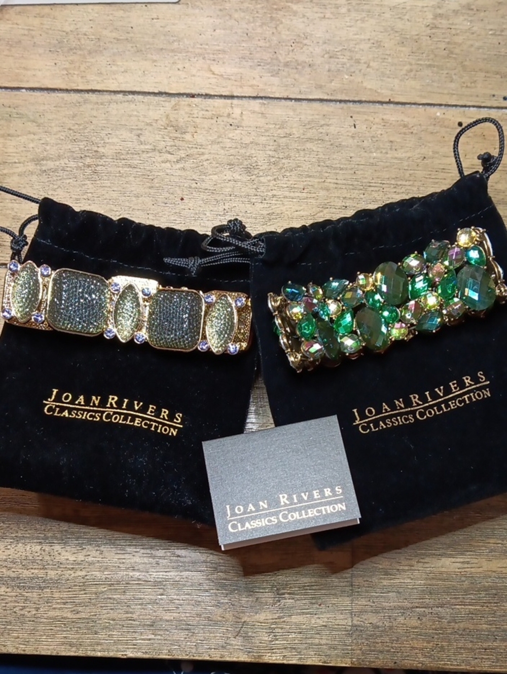 Joan Rivers Classics Collection Multi-Green, Gray/Purple Stretch Bracelets